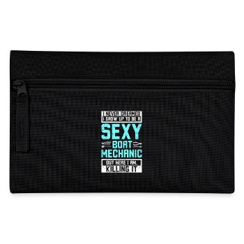 Sexy boat mechanic - Federtasche - Schwarz - Vorne