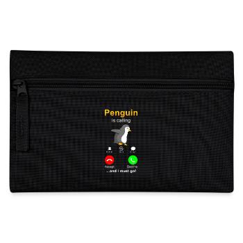 Penguin is calling - Pencil Case - black - Front