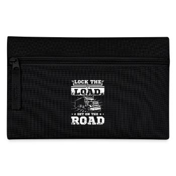 Lock the load get on the road, truck driver - Federtasche - Schwarz - Vorne