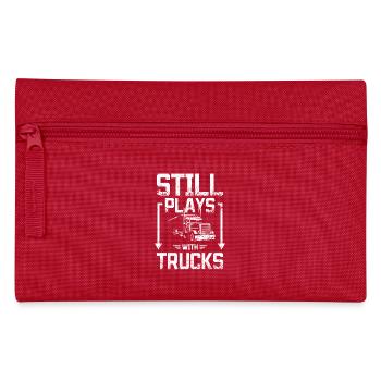 Still plays with trucks - Pencil Case - red - Front
