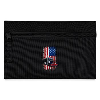 Usa American flag Truck driver - Pencil Case - black - Front