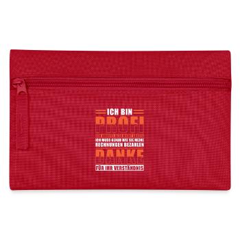 Handwerker Profi Handwerkersprüche lustig - Federtasche - Rot - Vorne