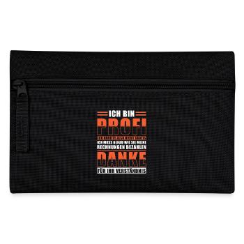 Handwerker Profi Handwerkersprüche lustig - Federtasche - Schwarz - Vorne
