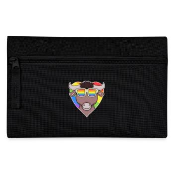 LGBT Animal Taurus Rainbow Heart - Pencil Case - black - Front