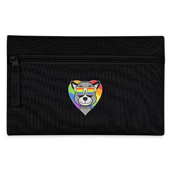 LGBT Animal Lemur Rainbow Heart - Trousse - noir - Devant