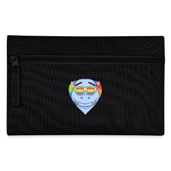 LGBT Tier Nilpferd Regenbogen Herz - Federtasche - Schwarz - Vorne