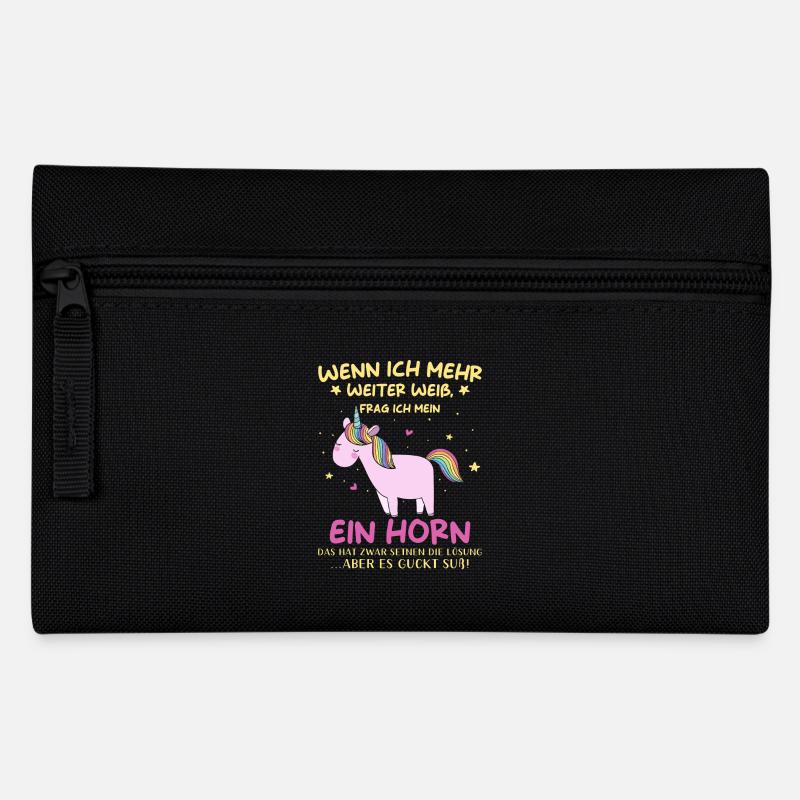 Einhorn Sprüche Einhorn Damen - Federtasche - Schwarz