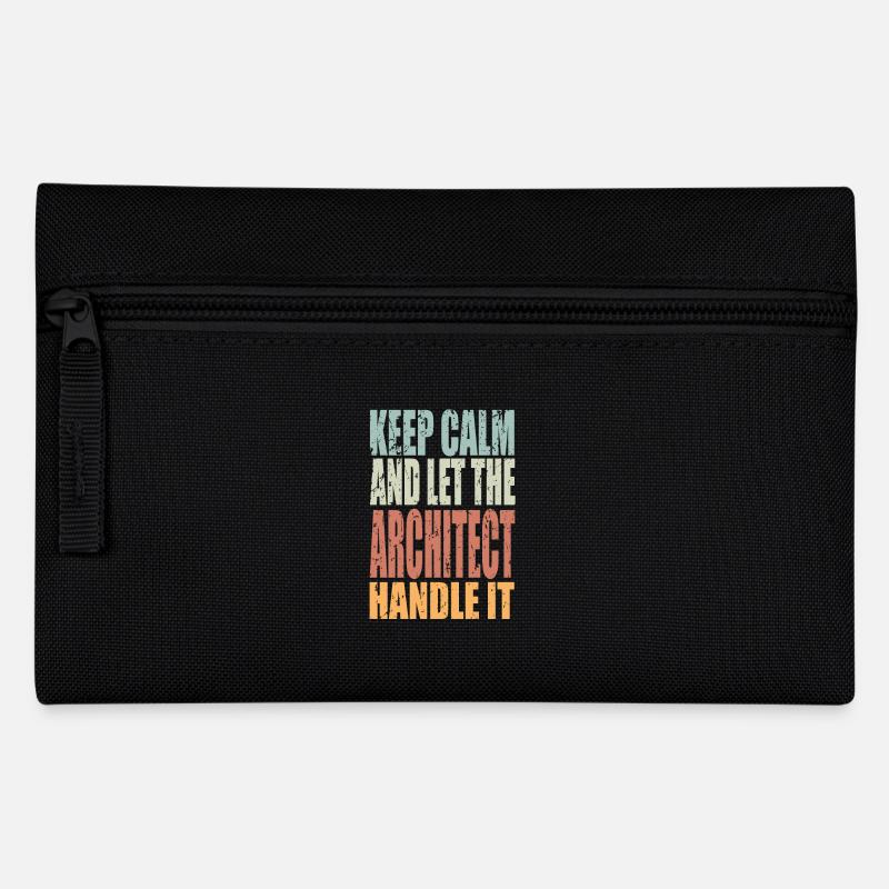 Keep Calm Architekt Spruch Architekt Geschenk - Federtasche - Schwarz