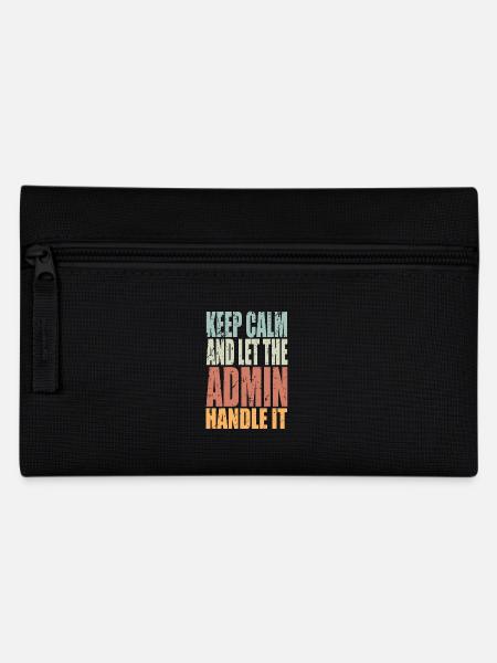 Keep Calm Admin Spruch Admin Geschenk - Federtasche - Schwarz