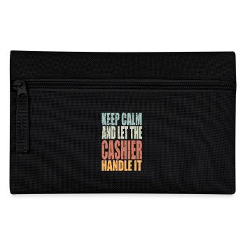 Keep Calm Cashier Saying Cashier Gift - Pencil Case - black - Front