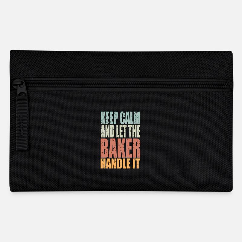 Keep Calm Bäcker Spruch Bäcker Geschenk - Federtasche - Schwarz
