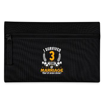 J’ai survécu à 3 ans de mariage 3ème anniversaire de mariage - Trousse - noir - Devant