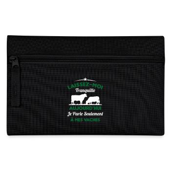 Je parle Seulement à Mes Vaches - Trousse - noir - Devant