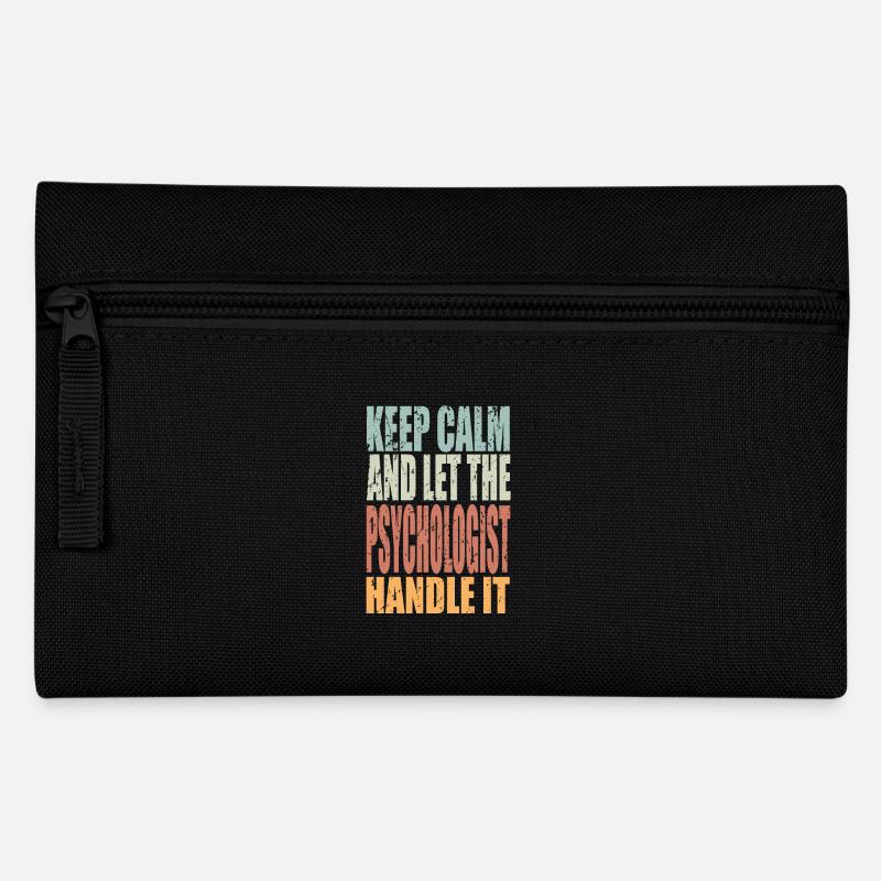 Keep Calm Psychologe Spruch Psychologe Geschenk - Federtasche - Schwarz