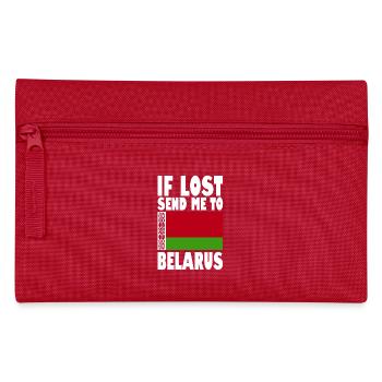 Belarus Flag Slogan - Pencil Case - red - Front