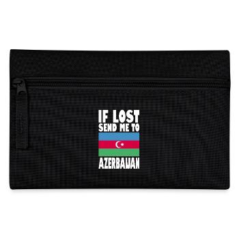 Azerbaijan Flag Saying - Pencil Case - black - Front