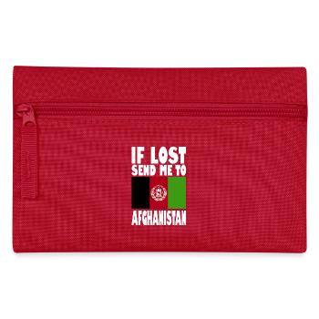 Afghanistan Flag Slogan - Pencil Case - red - Front