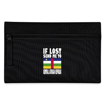 Central African Republic Flag Saying - Pencil Case - black - Front