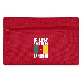 Kamerun Flagge Spruch - Federtasche - Rot - Vorne