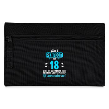 Am I perfect at 18 years 18th birthday - Pencil Case - black - Front