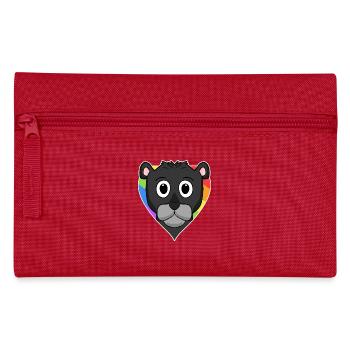 Schwarzer Panther Lgbt Regenbogen Farben - Federtasche - Rot - Vorne