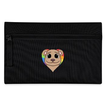 Braunbär Lgbt Regenbogen Farben - Federtasche - Schwarz - Vorne