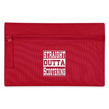 Scootering Spruch lustig - Federtasche - Rot - Vorne
