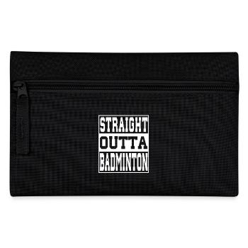 Badminton Spruch lustig - Federtasche - Schwarz - Vorne