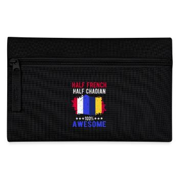 Half French Half Chader - Pencil Case - black - Front