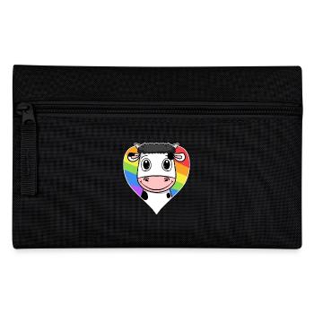 Kuh Lgbt Regenbogen Farben - Federtasche - Schwarz - Vorne
