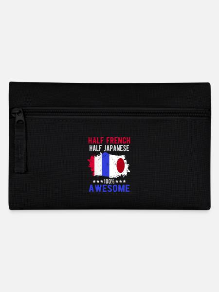 Half French Half Japanese - Pencil Case - black
