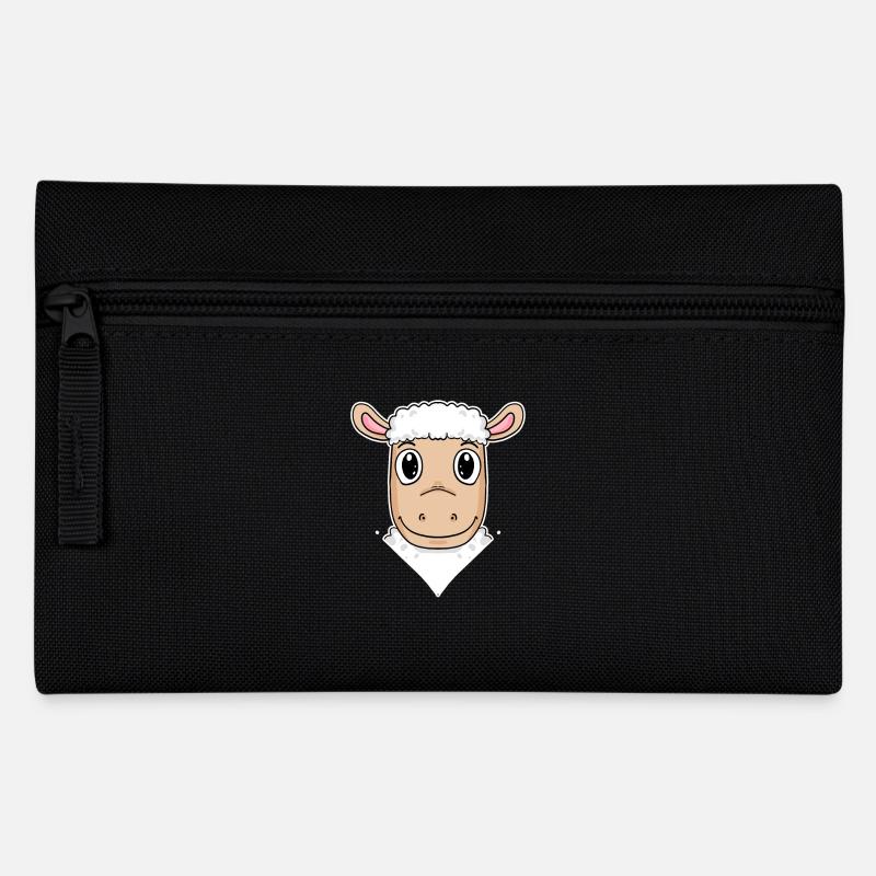 Schaf Illustration - Federtasche - Schwarz