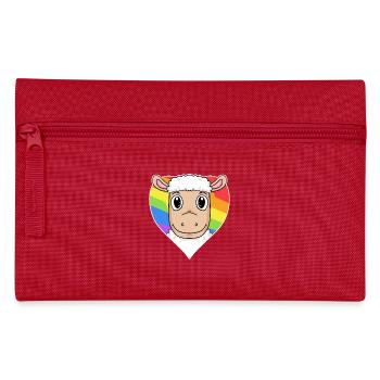 Schaf Lgbt Regenbogen Farben - Federtasche - Rot - Vorne