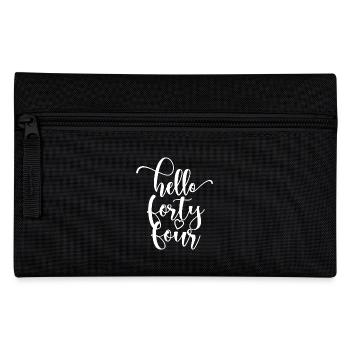Hello Forty Four Cute 44 Years Old Birthday - Pencil Case - black - Front