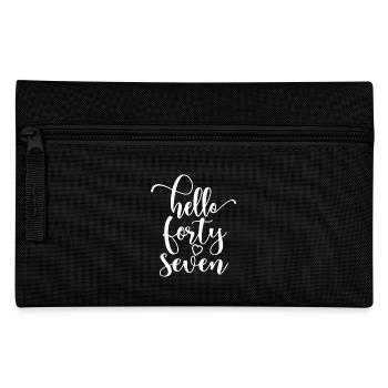 Hello Forty Seven Cute 47 Years Old Birthday - Pencil Case - black - Front