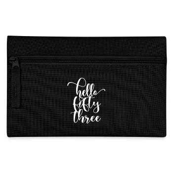 Hello Fifty Three Cute 53 Years Old Birthday - Pencil Case - black - Front