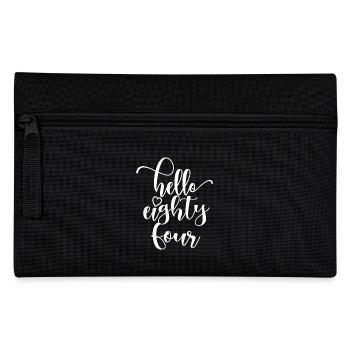Hello Eighty Four Cute 84 Years Old Birthday - Pencil Case - black - Front