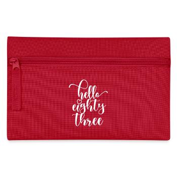 Hello Eighty Three Cute 83 Years Old Birthday - Pencil Case - red - Front