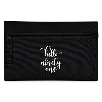 Hello Ninety One Cute 91 Years Old Birthday - Pencil Case - black - Front