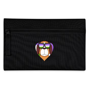 Genderqueer Lgbt Dog St. Bernard - Pencil Case - black - Front