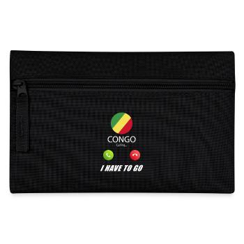 Congo calls lusiger flags slogan - Pencil Case - black - Front