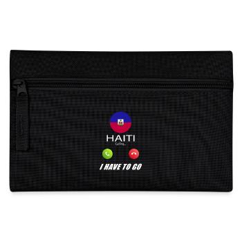 Haïti appelle les drapeaux lusiger slogan - Trousse - noir - Devant