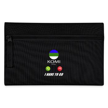 Komi calls to Lusiger flags saying - Pencil Case - black - Front