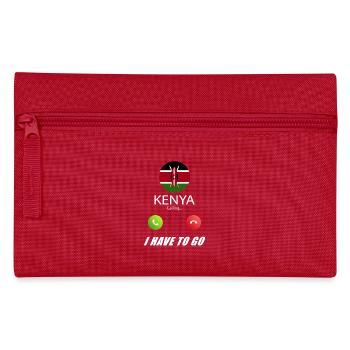 Kenya ruft an Lusiger Flaggen Spruch - Federtasche - Rot - Vorne