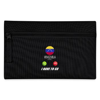 Venezuela ruft an Lusiger Flaggen Spruch - Federtasche - Schwarz - Vorne