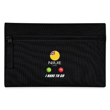 Niue calls to Lusiger flags saying - Pencil Case - black - Front