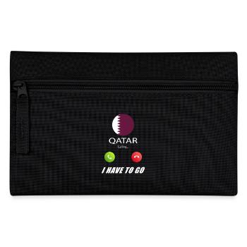 Qatar calls lusiger flags slogan - Pencil Case - black - Front