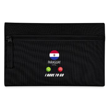 Paraguay ruft an Lusiger Flaggen Spruch - Federtasche - Schwarz - Vorne