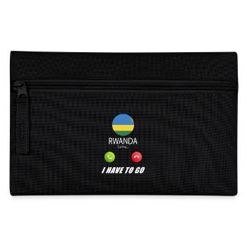 Rwanda ruft an Lusiger Flaggen Spruch - Federtasche - Schwarz - Vorne