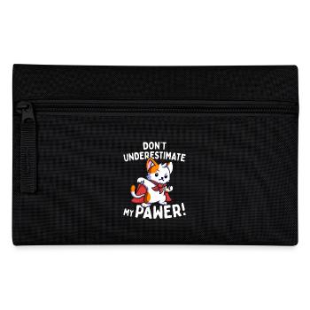 Les chats ne sous-estiment pas mon pawer Pun Cat - Trousse - noir - Devant